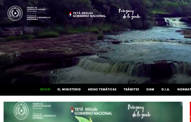 Sitio Web Ministerio del Ambiente y Desarrollo Sostenible