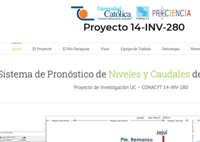 Sitio Web Pronóstico de Niveles y Caudales del Río Paraguay
