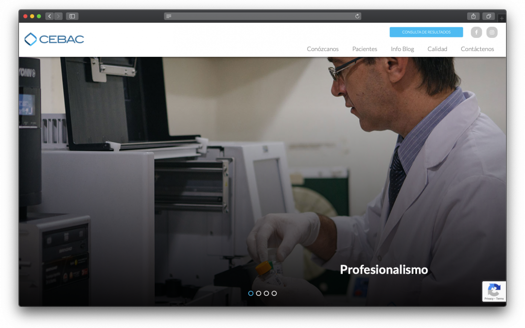 Sitio Web Laboratorio CEBAC