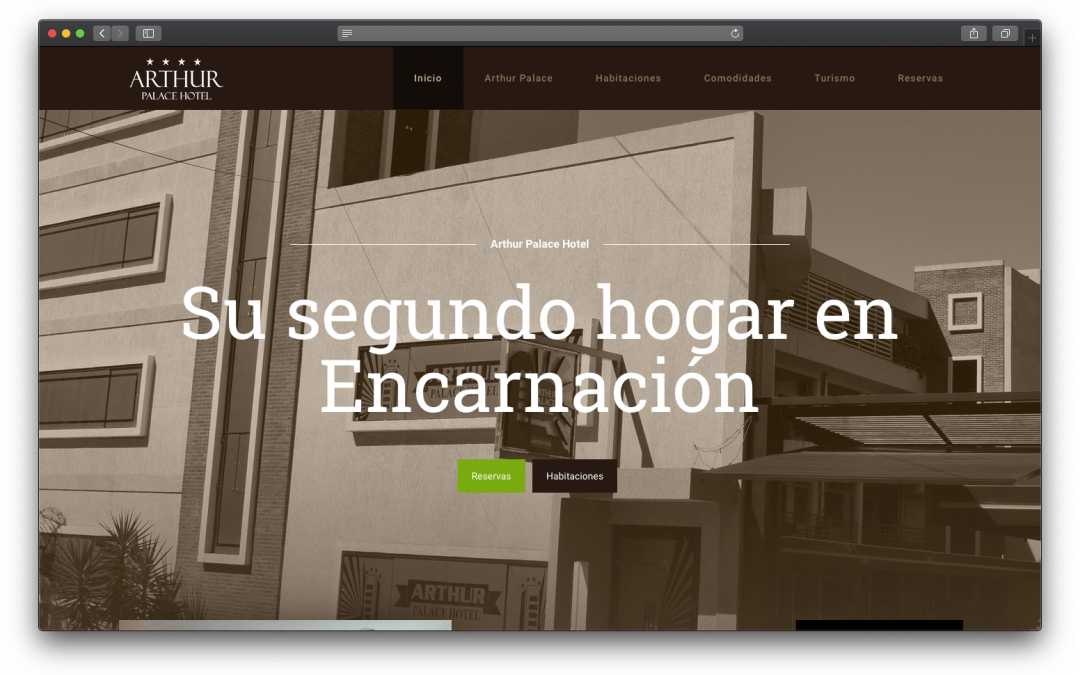 Sitio Web Arthur Palace Hotel