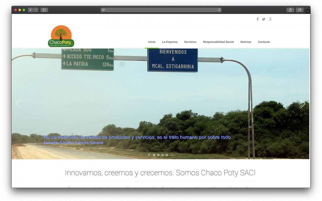 Sitio Web Chaco Poty